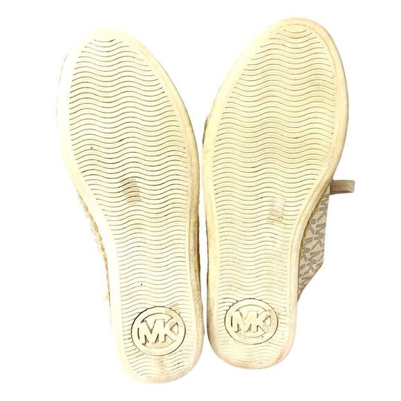 WOMENS MICHAEL Michael Kors Kristy Slide Heel Cap Espadrille Sneakers Vanilla Go - Picture 5 of 9